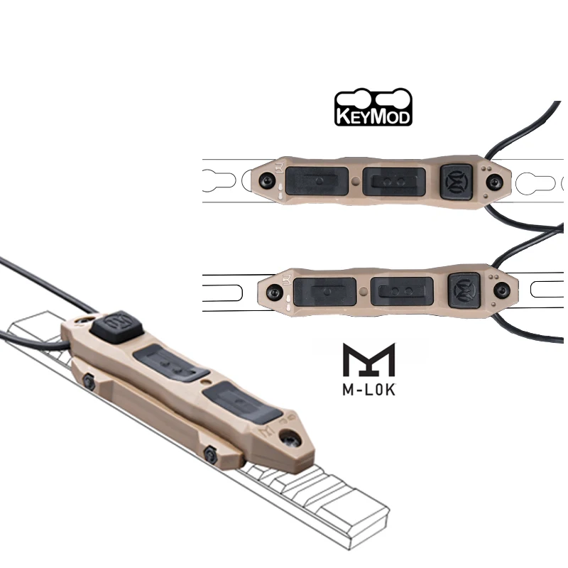 Interruptor de función Dual remoto de presión aumentada táctica para Mlok Keymod DBAL A2 PEQ 15 NGAL MAWL linterna arma luz exploradora - imagen 3