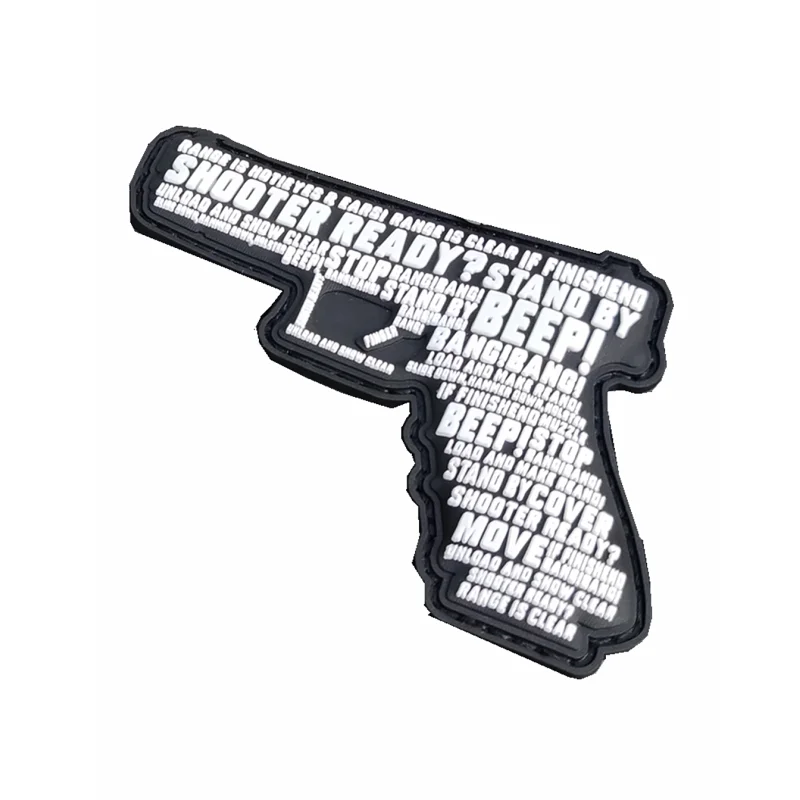 Parche de PVC con contraseña IDPA, insignias tácticas listas para disparar, soporte por pistola Beep para decoración de ropa y mochila - imagen 5