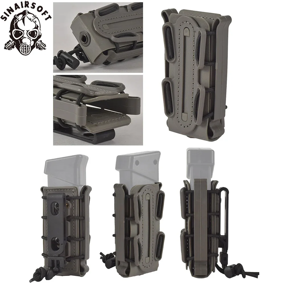 Bolsa táctica para revista individual de 9mm con Clip Molle de liberación rápida para P226 Glock 17 19 Beretta M9 PX4 Fastmag Holder equipo de caza