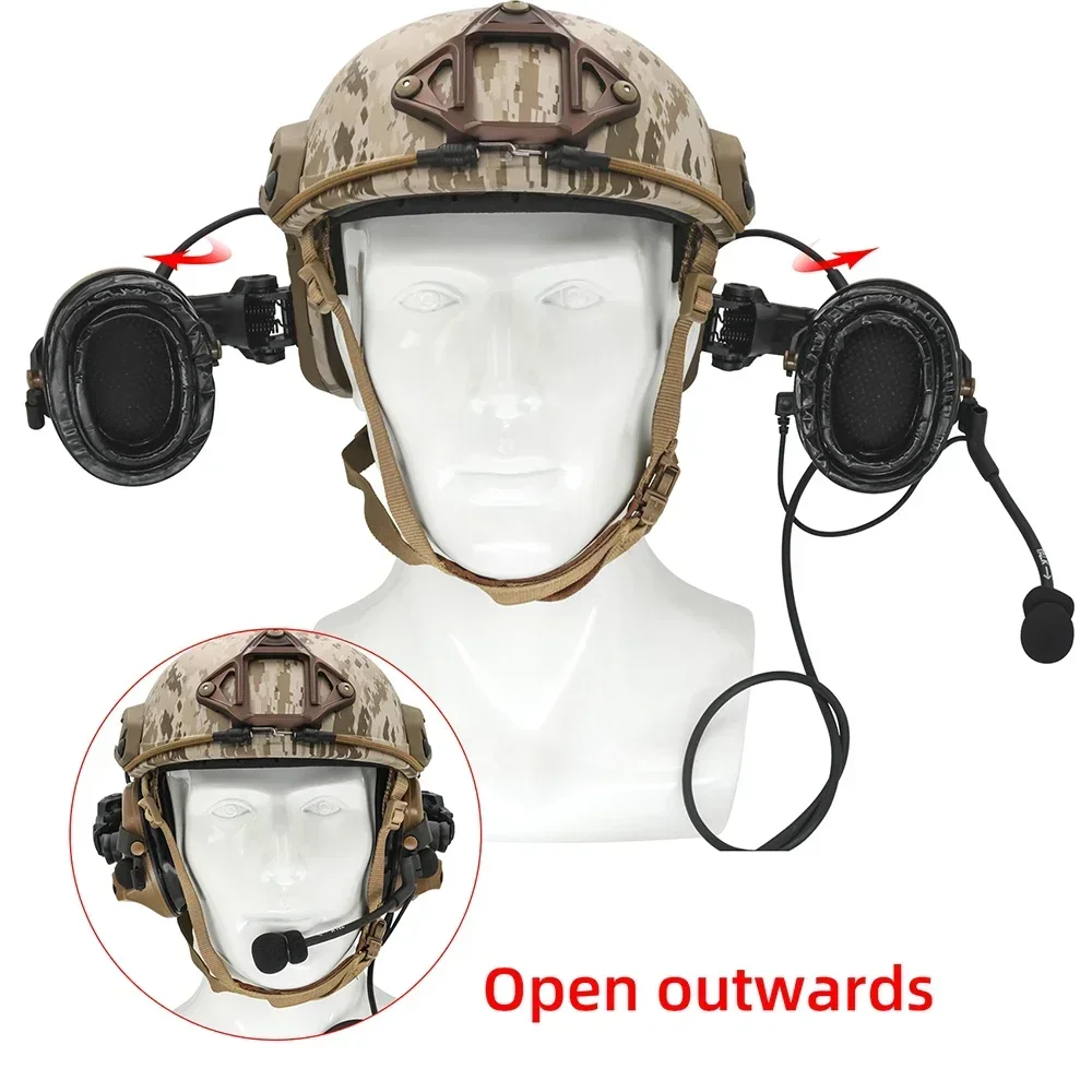 Kit de montaje de riel de soporte para casco táctico, adaptador de riel de arco para auriculares tácticos COMTA II COMTA III, auriculares de tiro Airsoft - imagen 5