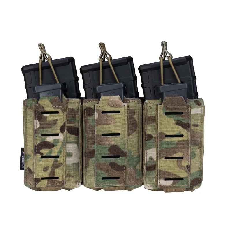 Idogear-bolsa táctica Lsr 9mm 556 Mag, Triple Mag Carrier Molle, Airsoft - imagen 2