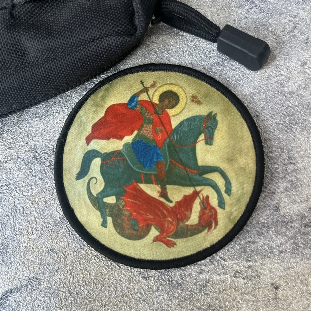 Parche victorioso de George, insignia de moral táctica, emblema del ejército militar, pegatina para mochila, parches impresos con gancho para ropa - imagen 3