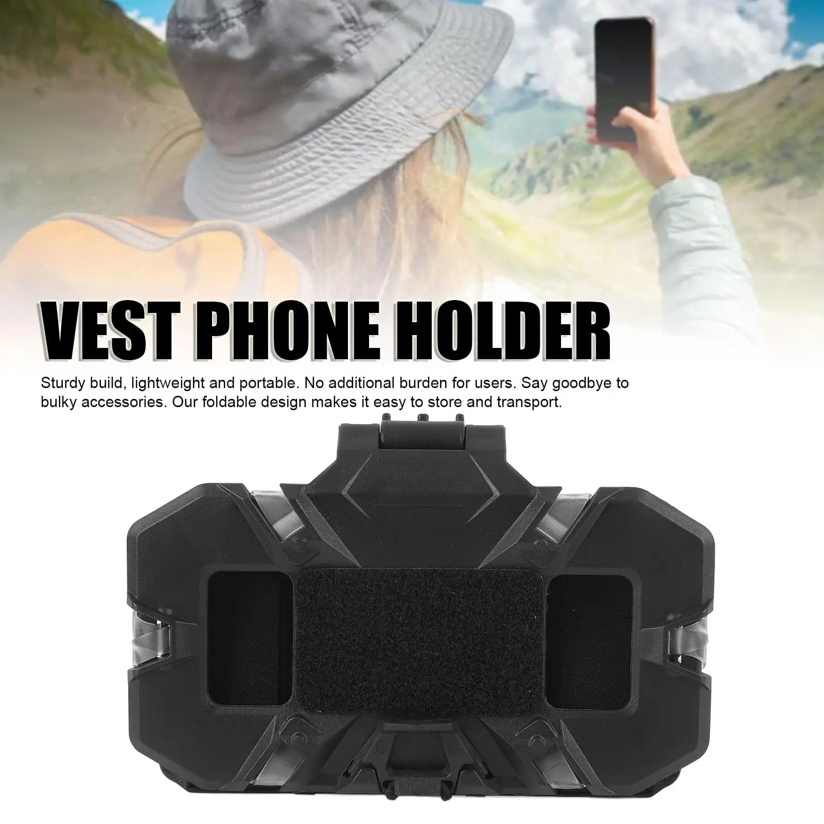 Soporte para teléfono con chaleco táctico, portador de placa de engranaje, accesorios para chaleco, portador de tablero, tablero de navegación plegable - imagen 4