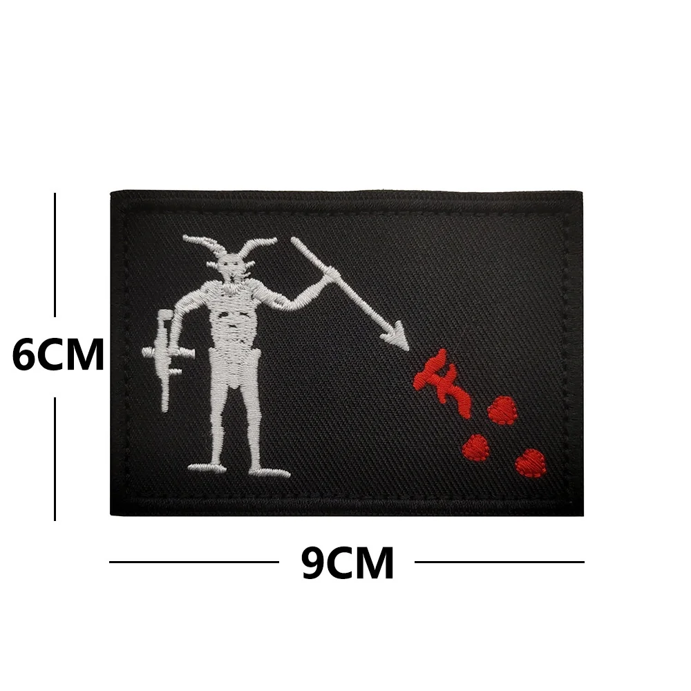 Nueva insignia de PVC de la serie FORWARD, pegatina de tela bordada 3D con barba única de Edward, parches para brazalete de corazón rojo Trident para ropa - imagen 5