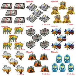 10 unids/lote parches bordados para el desierto al aire libre parche de montaña parches para planchar para ropa coser bordado mochila sombreros insignias