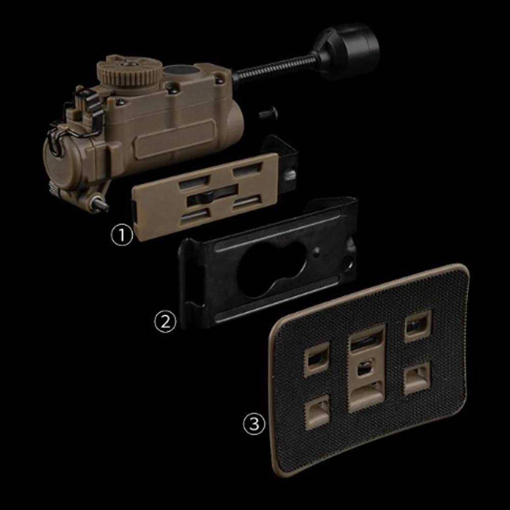 Luz táctica para casco con tallo Flexible, luz de señal de supervivencia Airsoft de 76 lúmenes con Clip para casco, soporte de riel de arco para sistema Molle - imagen 3