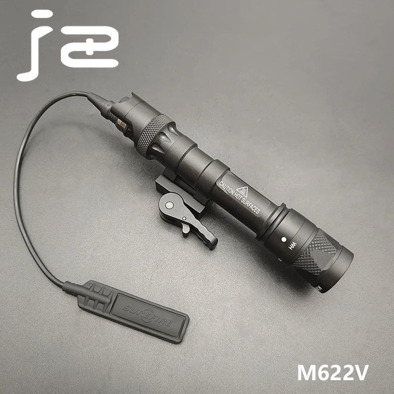 Luz exploradora táctica SF M323V M622V LED constante/estroboscópico con interruptor remoto y Base de liberación rápida foco de caza Airsoft - imagen 5