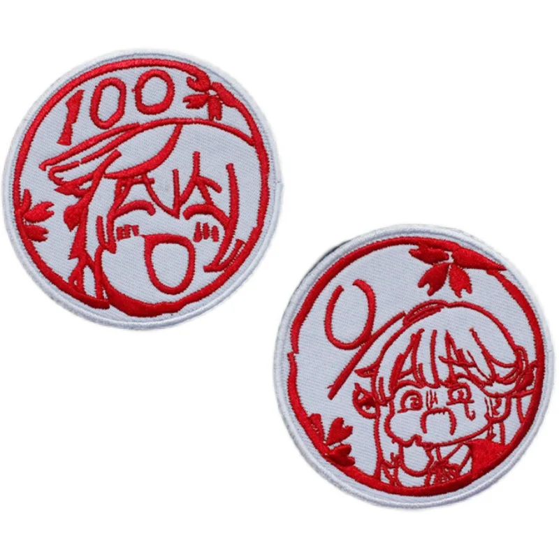 Arquivo azul creativo, 100 puntos, brazalete bordado muy feliz, insignia de moral táctica, mochila, parches de gancho y bucle para ropa - imagen 5