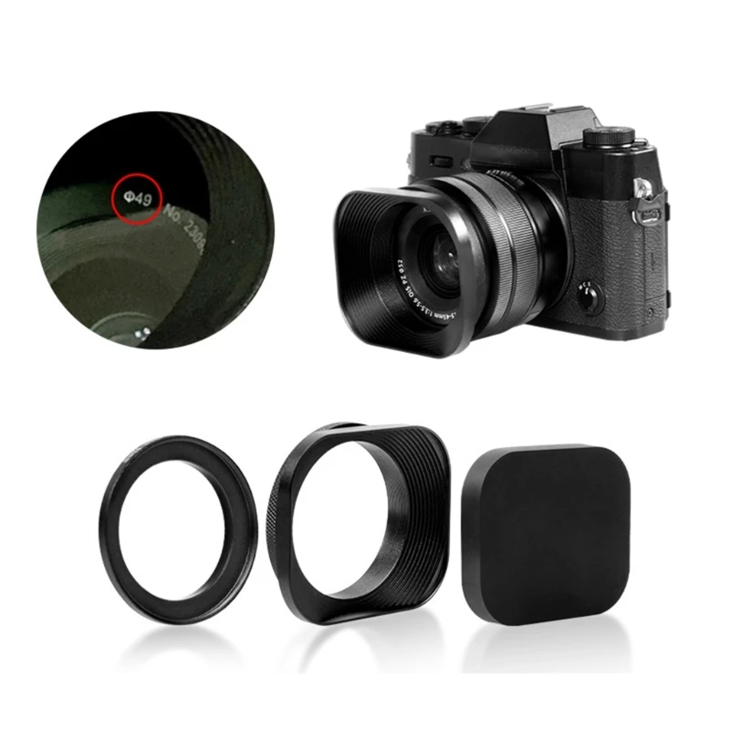 Paquete parasol lente fotografía profesional, cubierta lente aluminio que evita efecto fantasma, envío directo - imagen 5