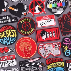 Parche punk rojo termoadhesivo – Para chaqueta o chaleco táctico
