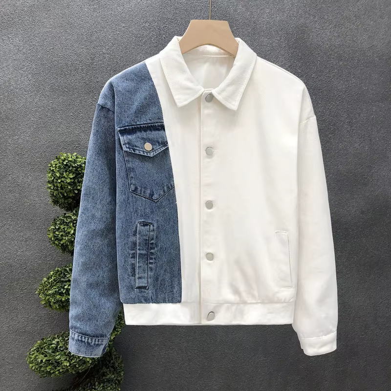 Chaqueta casual manga larga cuello vuelto – Militar para hombre - imagen 3