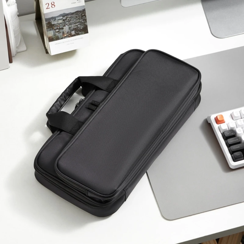 Estuche Viaje para teclados con áreas almacenamiento separadas, compartimento acolchado, organizador malla, bolsillos, - imagen 5