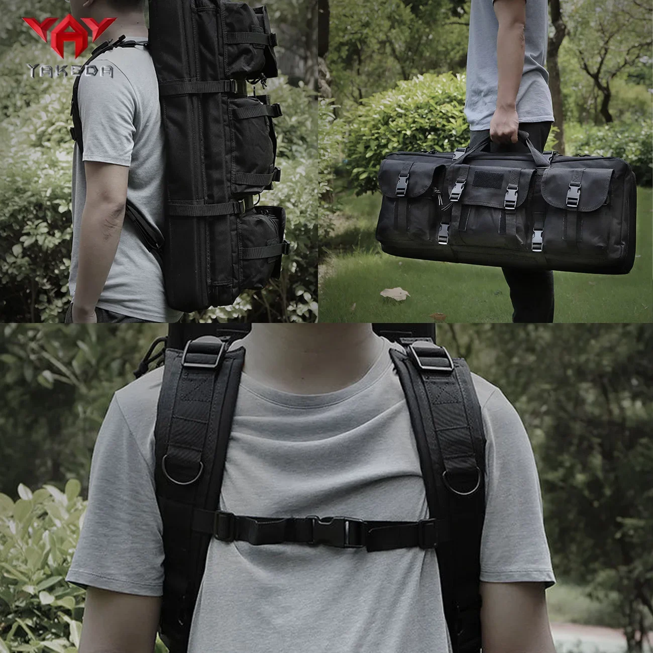 YAKEDA Mochila de pesca impermeable multifuncional para deportes al aire libre bolsa de gran capacidad de camuflaje