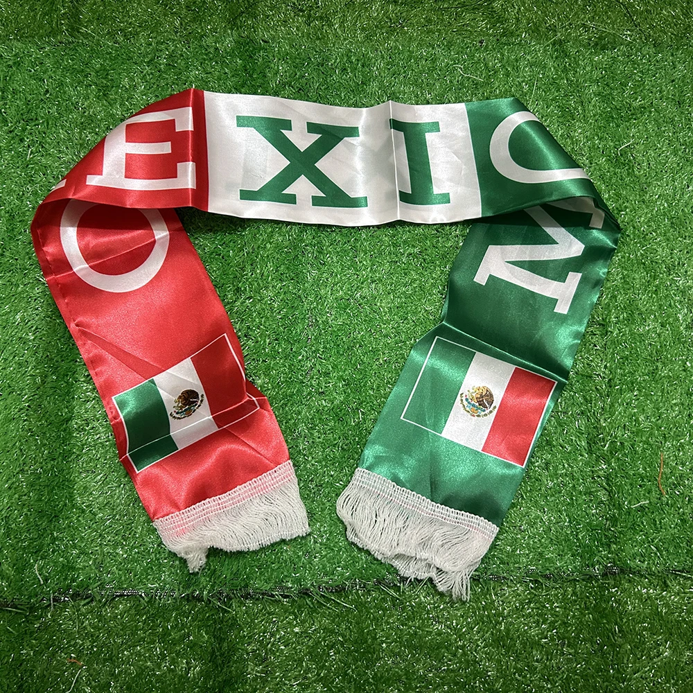 Bufanda reversible satén de México con impresión doble cara y borlas - imagen 2