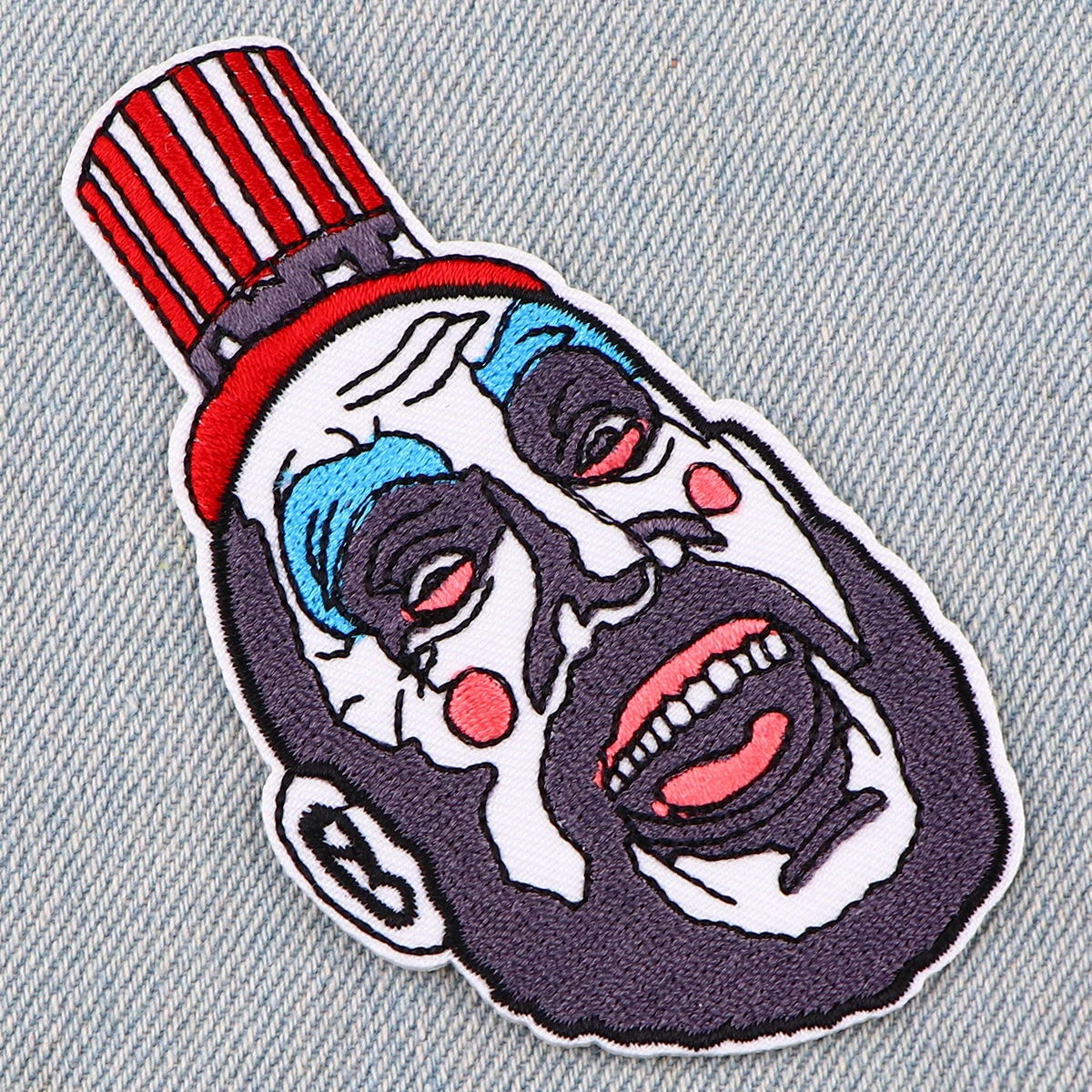 Parches bordados de payaso divertido para ropa, parches para ropa, Halloween, bricolaje, parche para planchar en la ropa, pegatinas - imagen 3