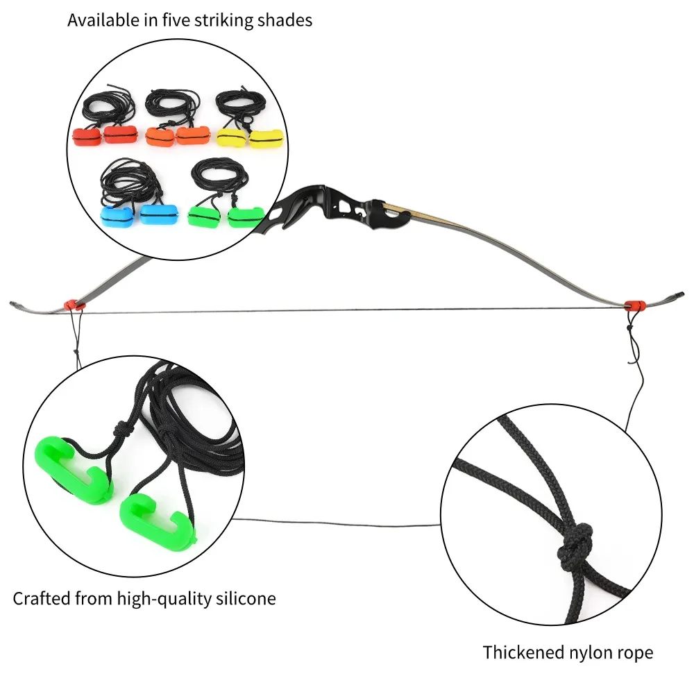 Herramienta de instalación de cuerda de arco de goma de silicona duradera para tiro con arco que proporciona arco recurvo de montaje de cuerda de arco duradero y seguro y eficiente - imagen 3
