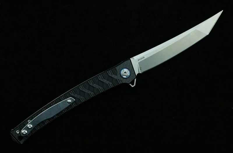 LEMIFSHE JR3406 cuchillo plegable táctico hoja D2 fibra de carbono - imagen 3