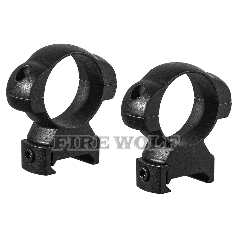 FIRE WOLF 2 unids/set alcance de acero anillos de 30mm perfil bajo medio alto para riel de 20mm miras de caza montaje de anillo - imagen 3