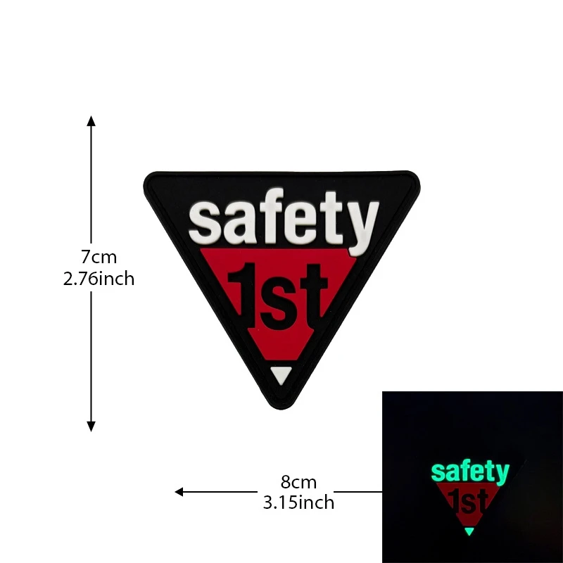 Parche de gancho y bucle de PVC brillante de seguridad, parches de accesorios de ropa, insignia moral al aire libre, insignias tácticas - imagen 2