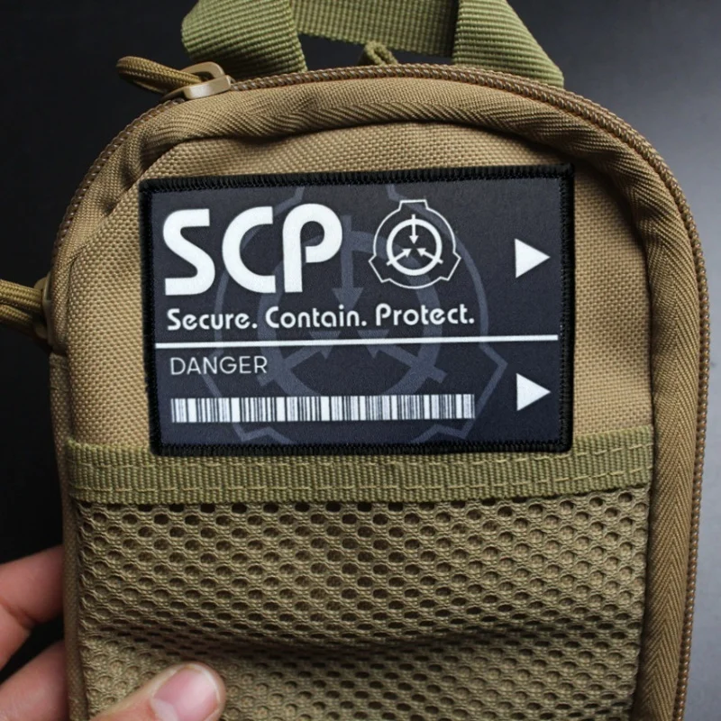 Parche táctico SCP para ropa, insignia de moral, parches militares, brazalete impreso, gancho, pegatinas para mochila - imagen 3