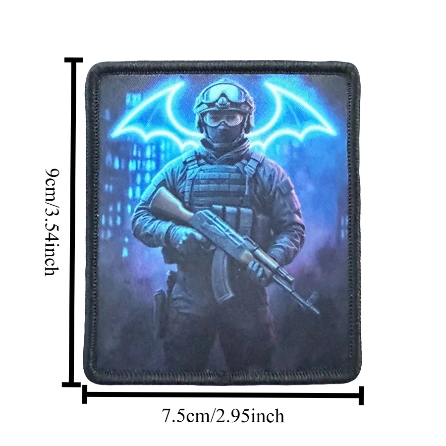 Parche táctico de caballero oscuro, parches de soldado con gancho y bucle, brazalete, insignia de moral militar, mochila Chevron, pegatinas para chaleco - imagen 2