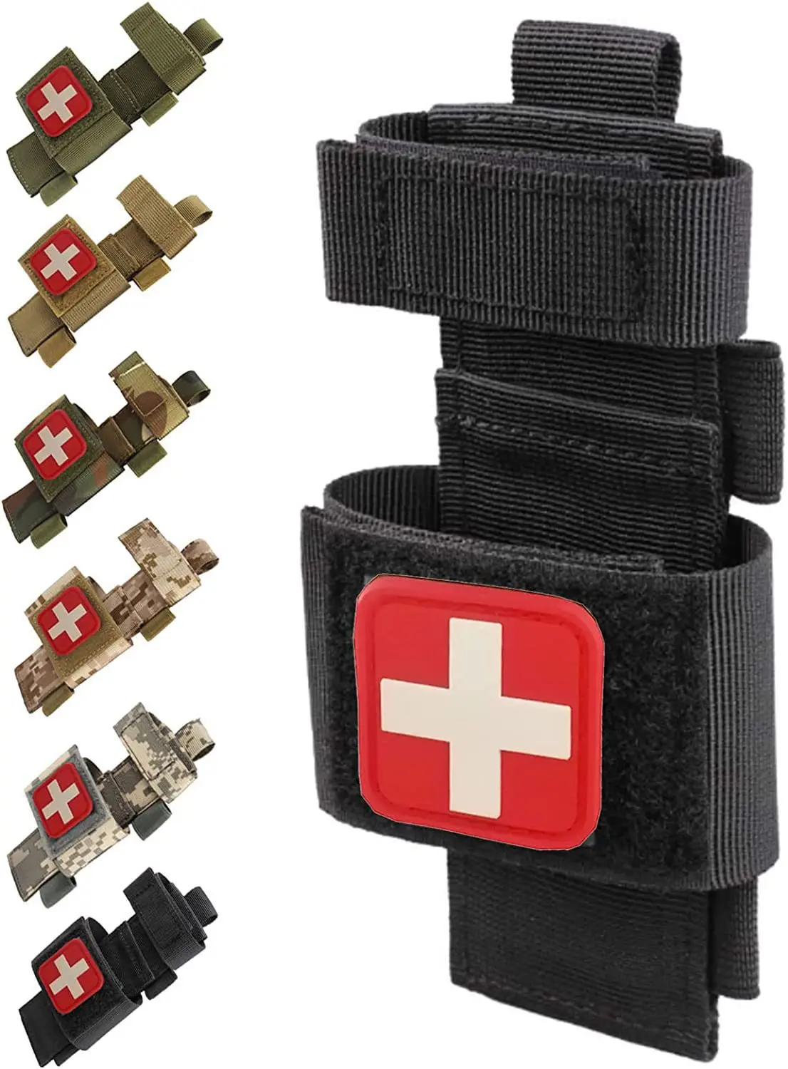 Bolsa de torniquete MOLLE, soporte para linterna, deportes al aire libre, caza, Camping, accesorios, cuchillo, tijeras, cubierta, herramienta EDC, bolsa de cintura - imagen 3