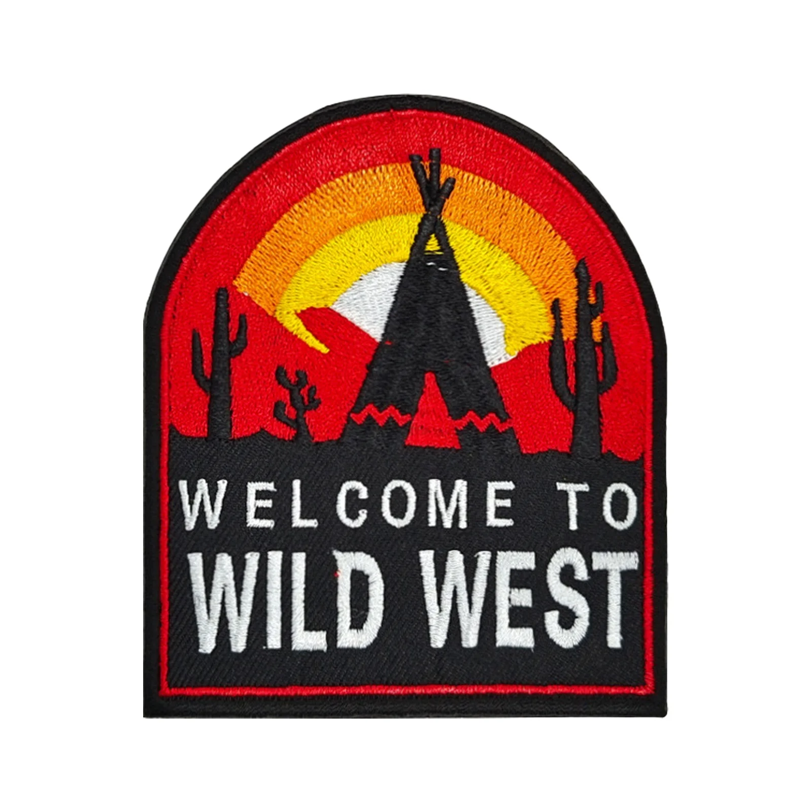 Bienvenido al Wild West Velcros parche aventura al aire libre cierre de gancho y bucle insignia bordada para mochila, chaqueta, gorras