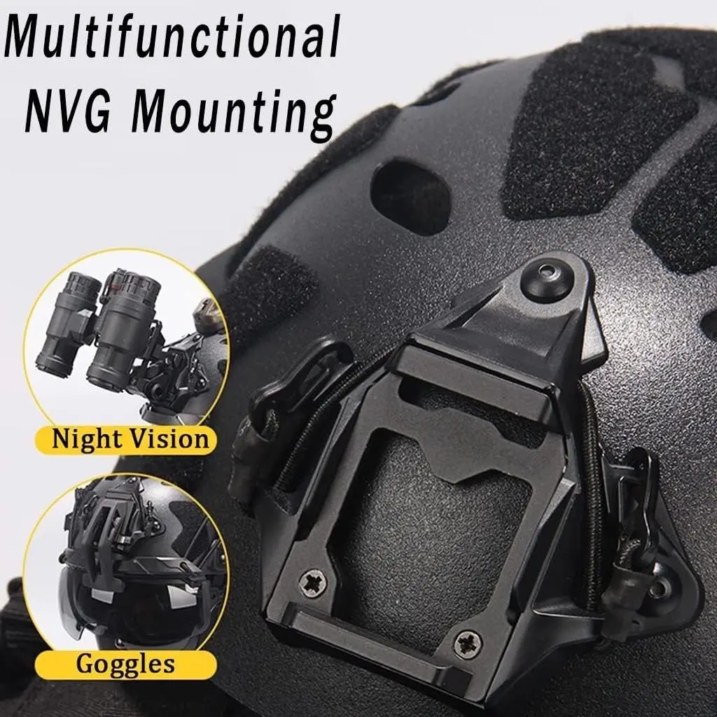 Casco Airsoft con máscara táctica y gafas, conjunto de casco rápido ajustable para exteriores, equipo de juego de Paintball de tiro para BB Sport CQB - imagen 4