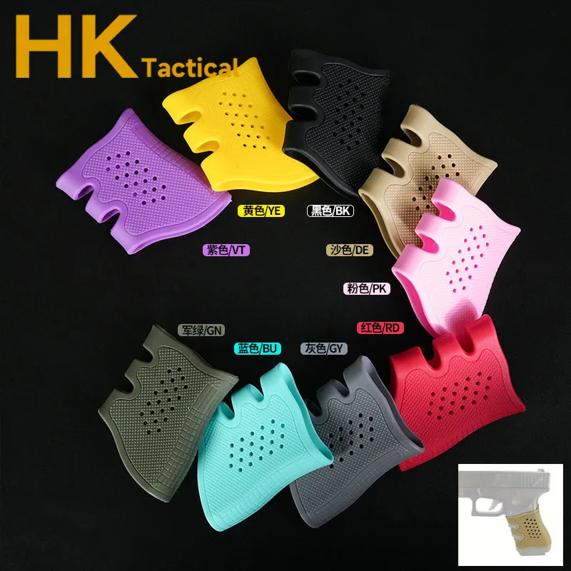 Funda de goma con mango de agarre para armas de fuego tácticas de caza Gloc G17 G19 G22 G1911 HK416, equipo Universal, accesorios modulares, 2 uds. - imagen 4