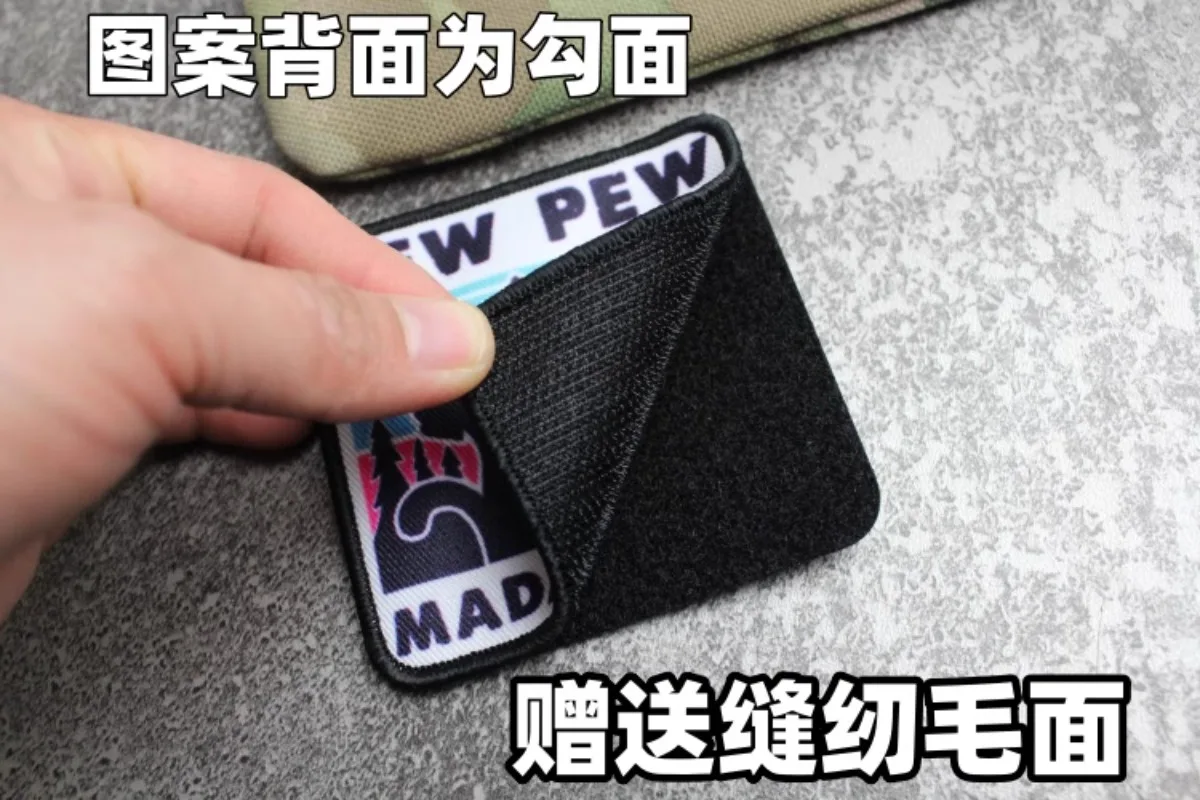 Accesorios para bolsas al aire libre, pistolas dobles bordadas, insignias para gatos pequeños, etiquetas tejidas, brazaletes, moral de mochila, parches para chaquetas - imagen 4