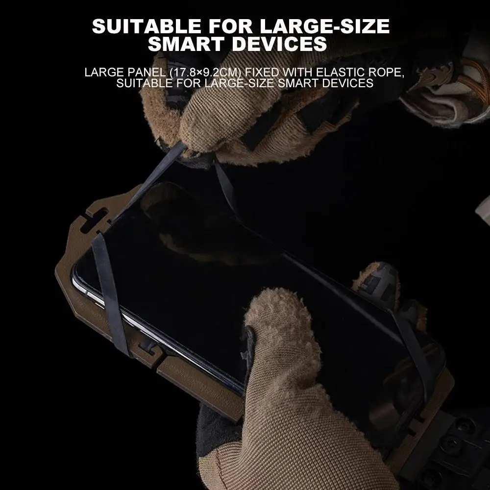 Soporte para teléfono táctico 90 °   Chaleco de caza MOLLE giratorio, portador de placa, tablero de navegación para teléfono administrador, funda de mapa, camuflaje de combate Airsoft - imagen 4