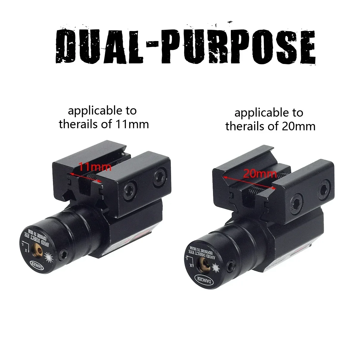 Mini mira láser de punto rojo, riel ajustable de 11mm y 20mm para pistola Airsoft, mira para Rifle, mira de caza, juguete con batería - imagen 3