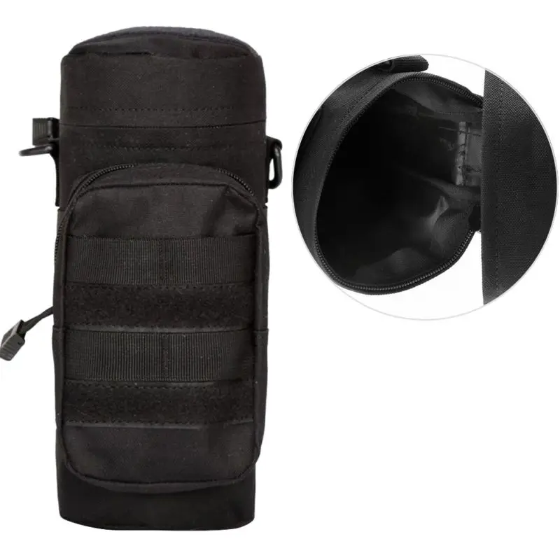 Bolsa de nailon 600D para botella de agua, sistema Molle táctico para exteriores, soporte para hervidor, accesorios de caza - imagen 5