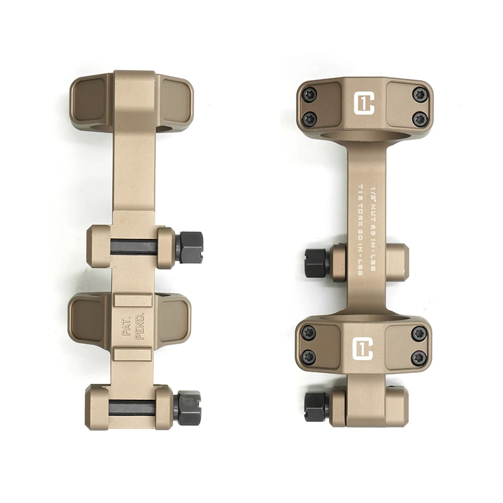 SPECPRECISION COMM C1 montaje 34mm Scope 1,54 ″ altura de línea central óptica con mira de punto Placa de compensación Color negro y bronceado en Stock - imagen 4