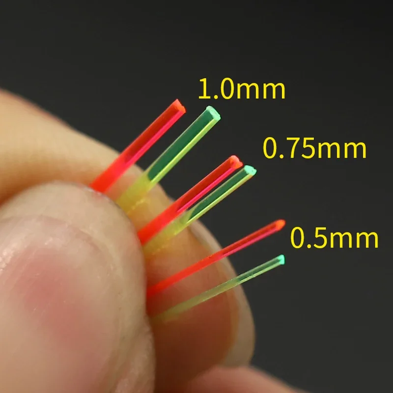 Pasadores de repuesto para mira de arco de fibra óptica, accesorios de tiro con arco compuesto, tirachinas rojo y verde, fibra de caza, 1M - imagen 2