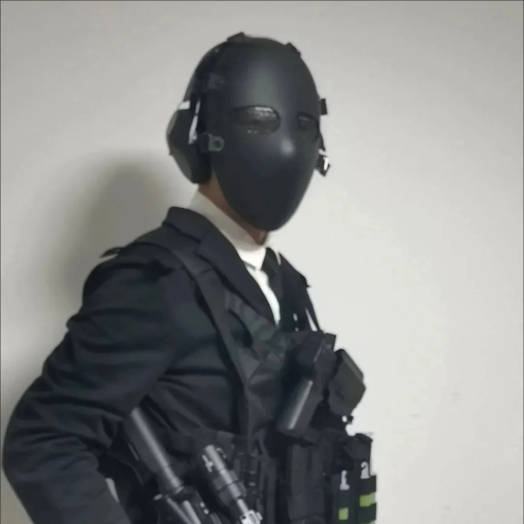 Máscara táctica para juego al aire libre CS Cosplay fiesta película disfraz mascarada Prop cara completa protección de seguridad ABS - imagen 2