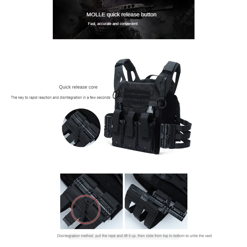 JPC2.0 actualizado desmontable rápido al aire libre impermeable camiseta sin mangas táctica armadura deportes tiro entrenamiento militar CS ropa chaleco - imagen 5
