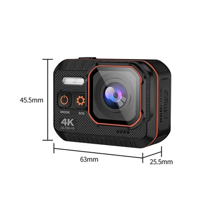 Cámara de acción Wifi 4K 60FPS con pantalla de Control remoto, videocámara deportiva HD impermeable, grabadora de conducción, cámara de vídeo para bicicleta, casco - imagen 3