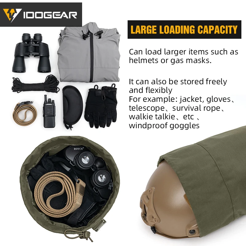 IDOGEAR-bolsa táctica para artículos diversos, almacenamiento de utilidad MOLLE multifuncional, bolsa táctica para artículos diversos de gran tamaño 35128 - imagen 4