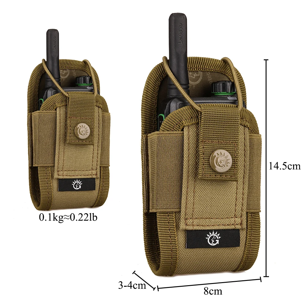 SINAIRSOFT-bolsa táctica Molle para walkie-talkie, bolsa para Radio, funda para interfono, portátil, para caza al aire libre, Walkie Talkie, soporte para teléfono - imagen 2