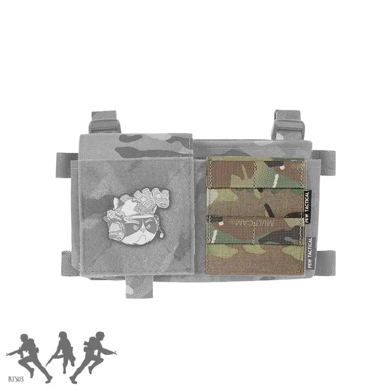 Chaleco táctico completo/medio Panel Molle/panel de bucle de gancho solapa frontal Micro chasis de lucha Panel colgante para chaleco de aparejo de pecho MK3 MK4 - imagen 5