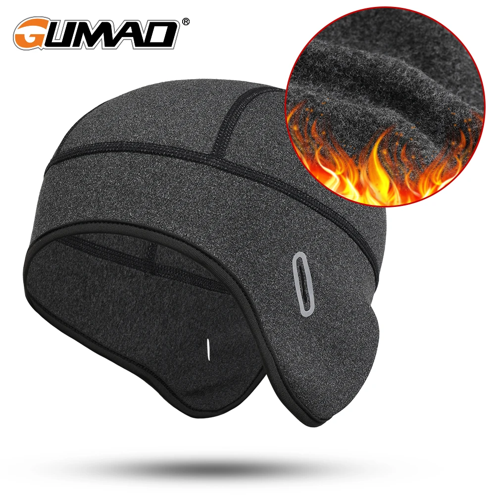 Gorro de ciclismo de invierno a prueba de viento, gorros térmicos para esquí y Snowboard, para correr, senderismo, montar en bicicleta, casco de motociclista, gorros con forro, sombreros para hombres y mujeres - imagen 2