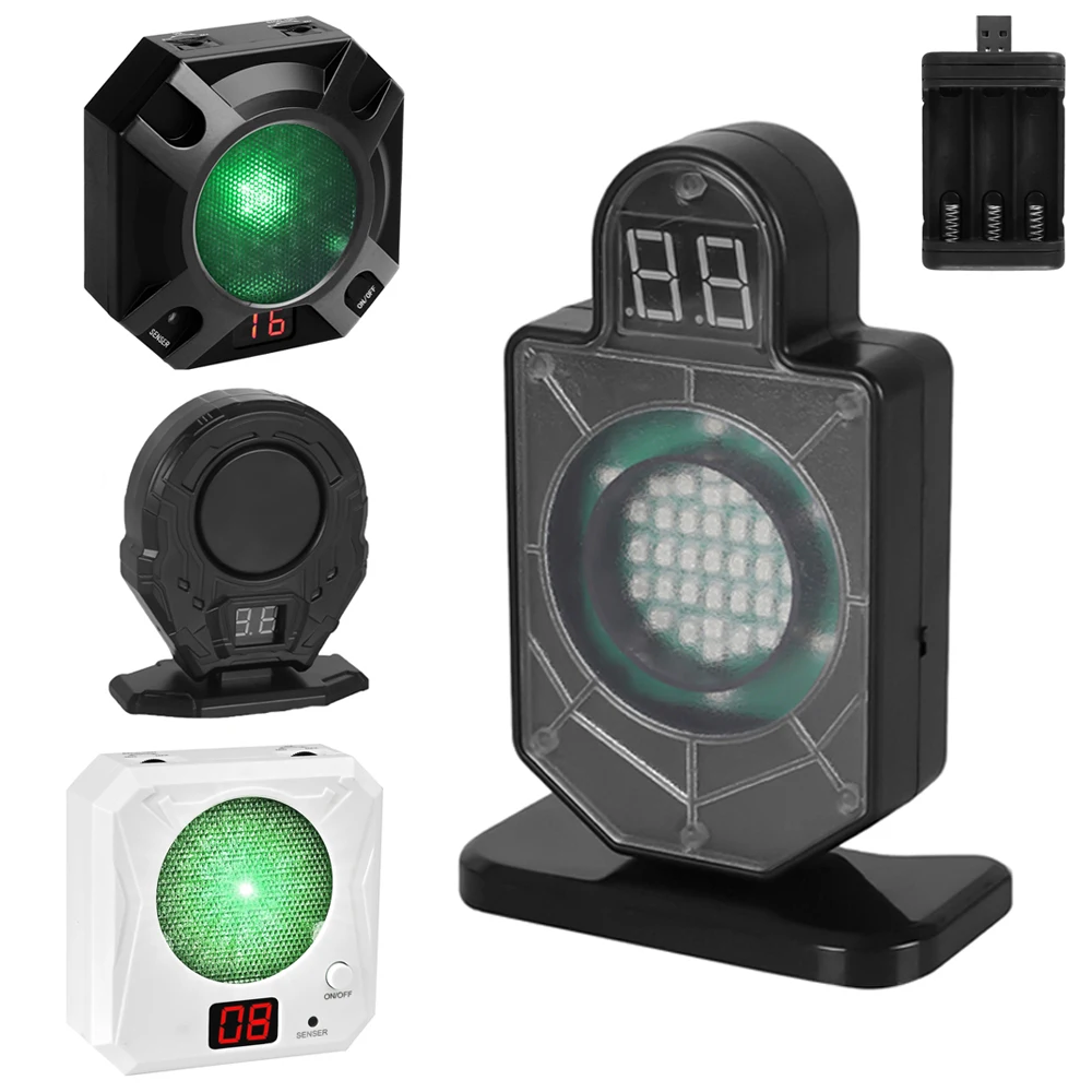 Objetivo con detección infrarroja, objetivo de puntuación de entrenamiento de disparo de fuego seco con láser, objetivo de pistola eléctrica con efecto de sonido, juguete de práctica - imagen 2