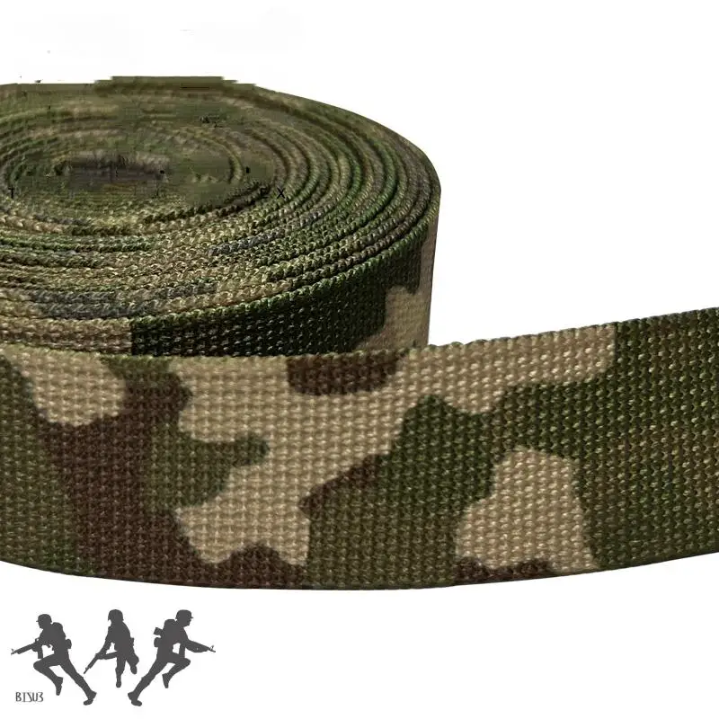 2,5 cm todo terreno patrón de tigre/cinta de camuflaje turbante chaleco táctico correa de hombro equipo DIY cinta Molle Multi Camo - imagen 3