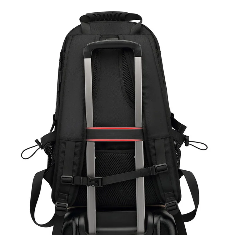 Mochila USB de 60L para deportes al aire libre, Camping, senderismo, para hombres, zapatos, bolsillo, viaje, escalada, ciclismo, expansión, bolsa de almacenamiento para ordenador portátil para estudiantes - imagen 5