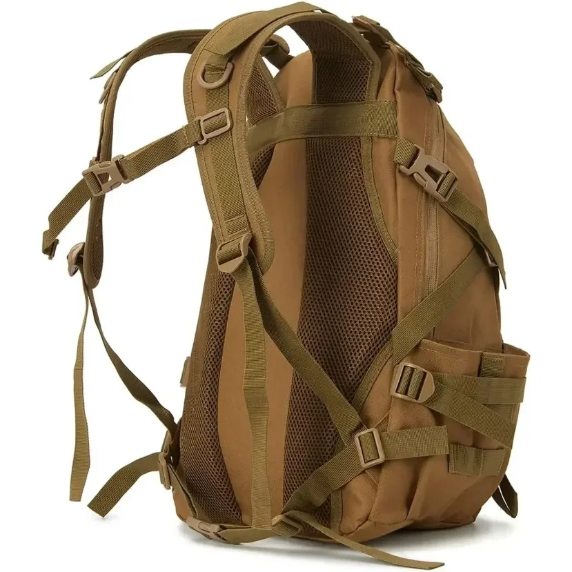 Mochilas de senderismo y acampada de 40L, mochila táctica para hombres/mujeres, mochila reflectante para escalar al aire libre, bolsas de viaje Molle de supervivencia - imagen 5