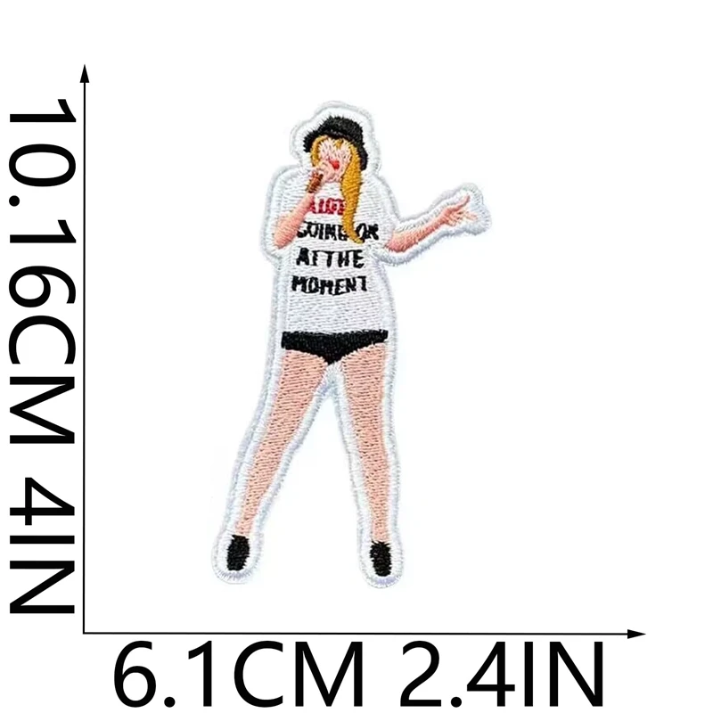 Parche de planchado DIY, parche bordado de cantante americano, chaqueta, pantalones, reparación de ropa, pegatinas de parche de hierro bordadas - imagen 3