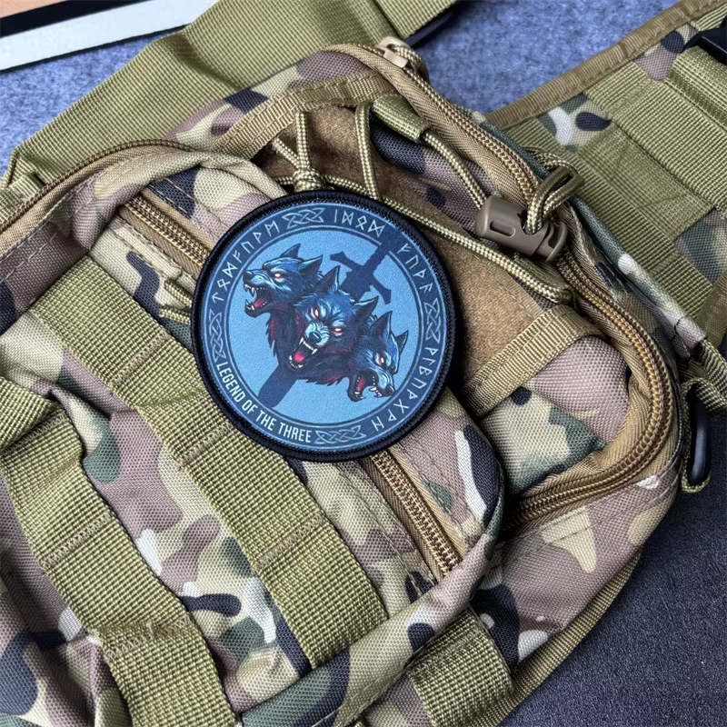Parche táctico velcro gancho y bucle de lobos para insignia moral - imagen 5