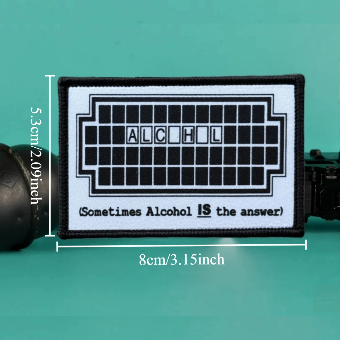 A veces el alcohol es la respuesta parches de gancho y bucle impresos para ropa insignia de moral táctica pegatina para mochila del ejército militar - imagen 2