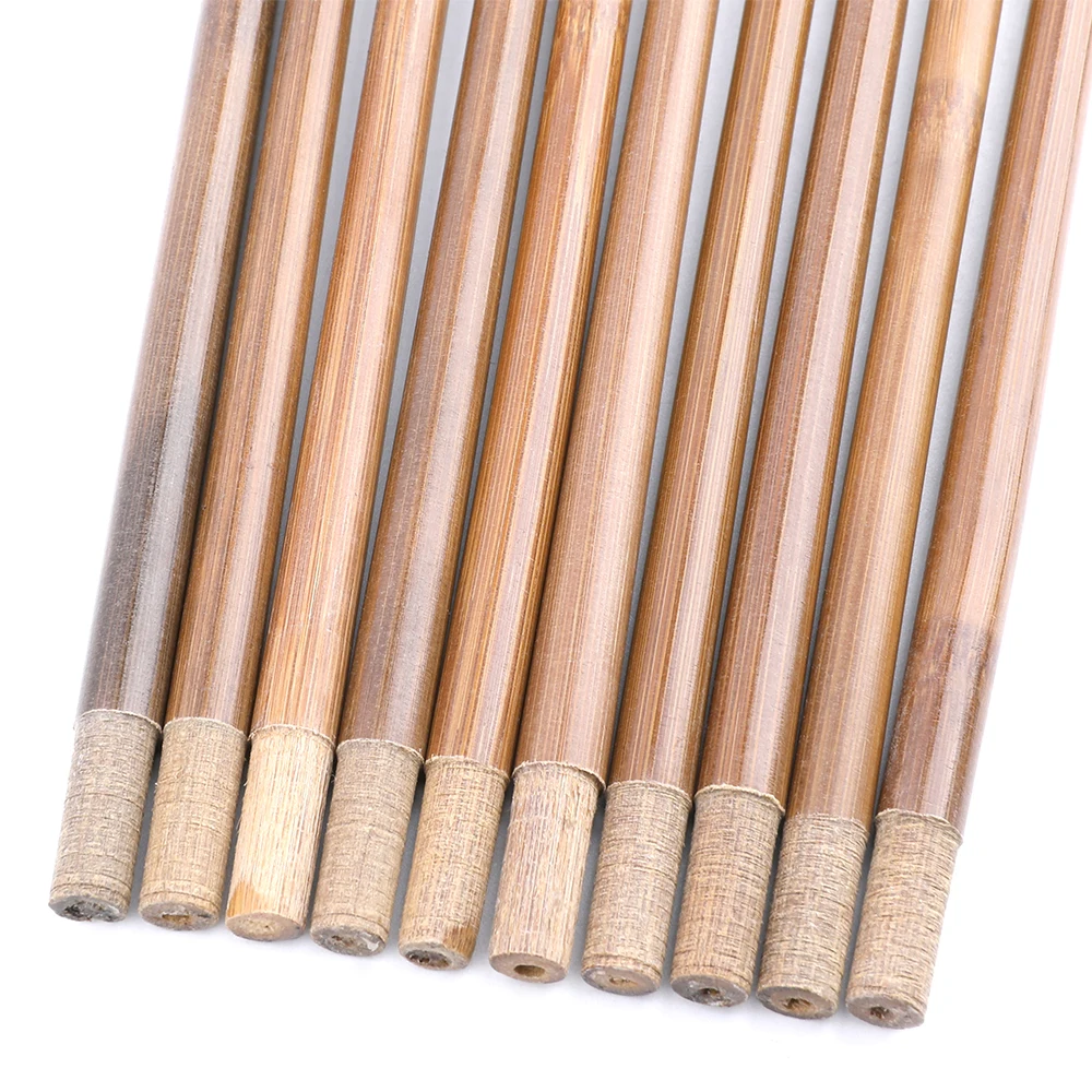 6/12 Uds arco tradicional tiro con arco flechas de bambú 32,5 pulgadas OD 8mm eje de flecha pluma de pavo arco largo arco recurvo tiro caza - imagen 4